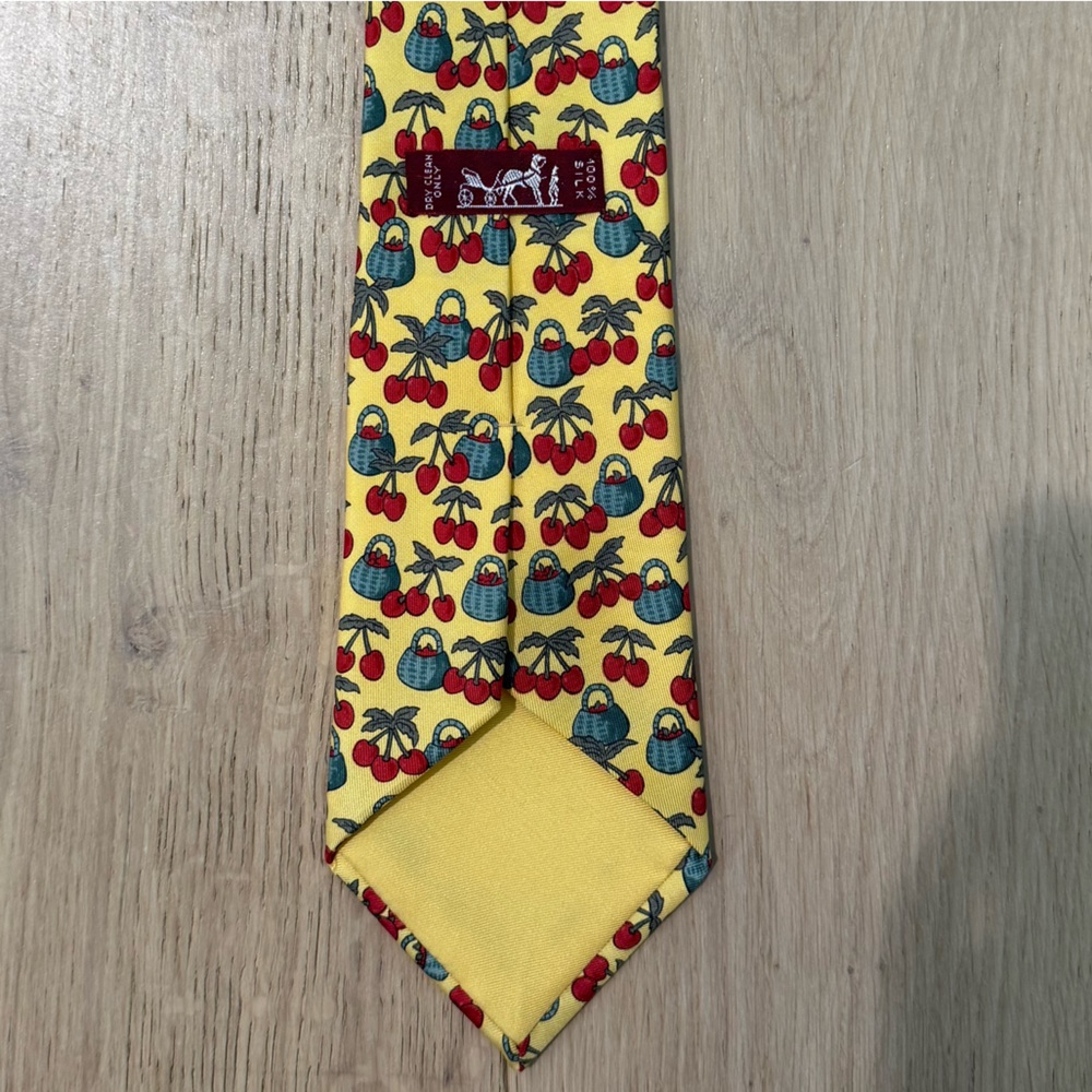 Yellow Floral Patterned Tie - Picture 2 of 5